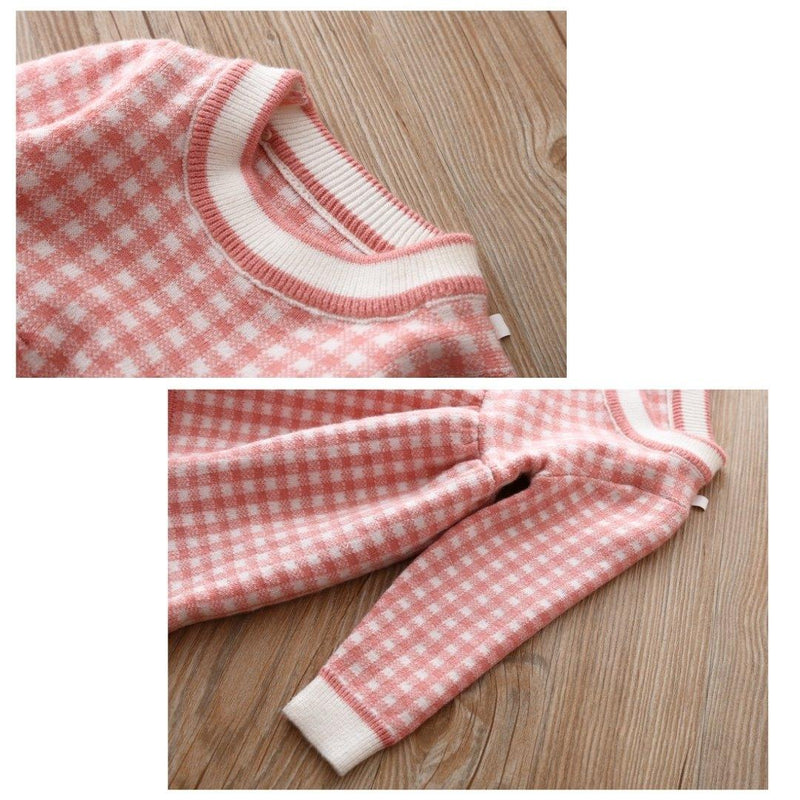 Vestido Tricotado em Algodão Fino Manga Longa – Boutique Infantil Les Enfants