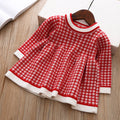 Vestido Tricotado em Algodão Fino Manga Longa – Boutique Infantil Les Enfants